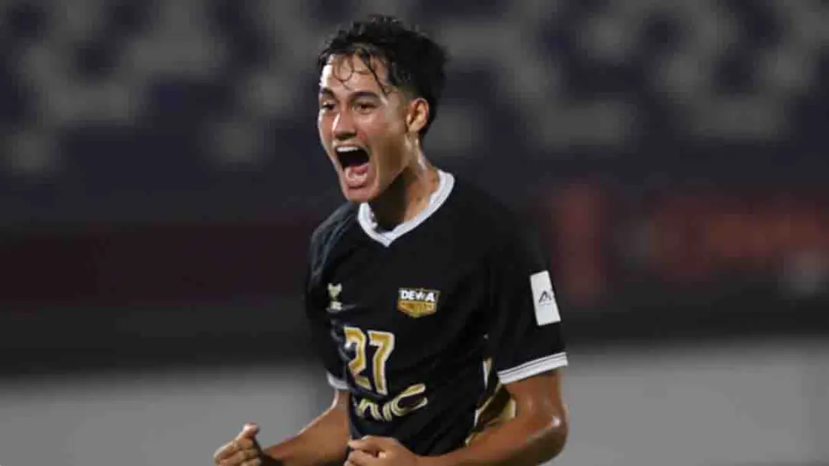 Selebrasi Rafael Struick. (Dery Ridwansah/ JawaPos.com)