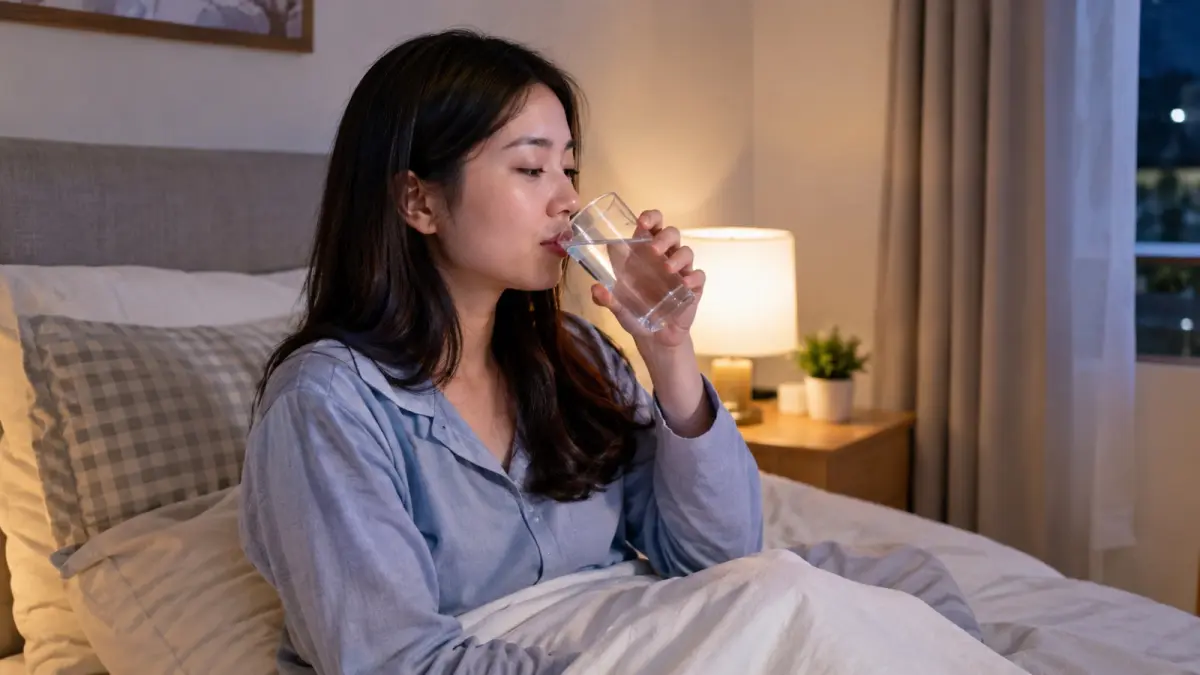 Minum air putih secukupnya sebelum tidur tidak berarti membuat ginjal bekerja terlalu berat. Kebutuhan cairan setiap orang dapat berbeda. (ChatGPT)