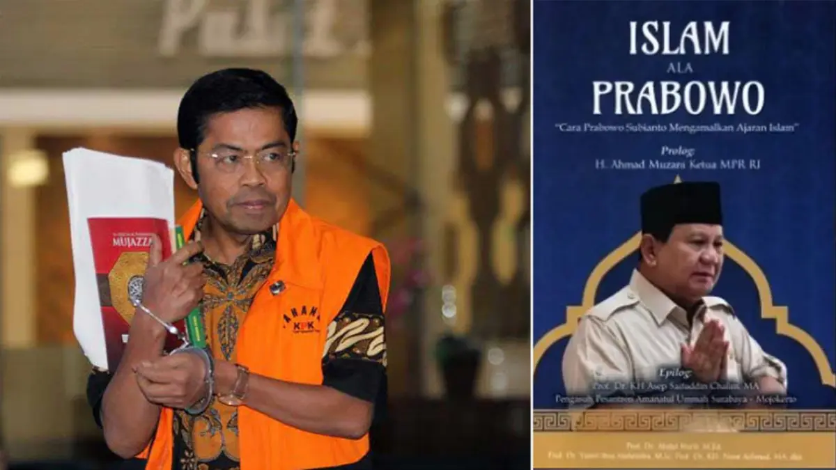 Wakil Ketum Partai Golkar Idrus Marham dan Buku Islam ala Prabowo. ((Fedrik Tarigan/Jawa Pos & Dok. Gramedia)