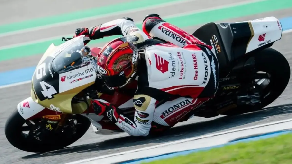 Mario Suryo Aji mengakhiri FP1 Moto2 GP San Marino 2026 di posisi ke-24, tetapi menunjukkan ritme yang konsisten pada fase akhir sesi di Misano. (JawaPos.com)