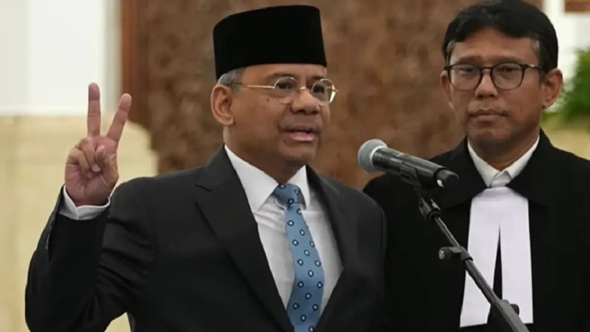 Suahasil Nazara dilantik sebagai Menteri Keuangan yang baru. (Tangkapan Layar Youtube Sekretariat Presiden)