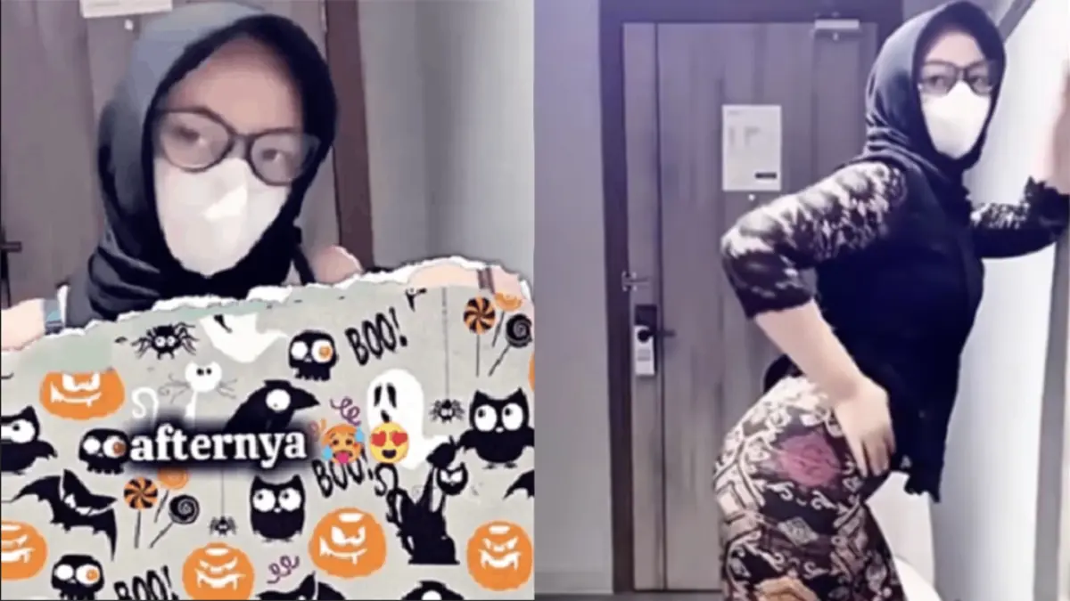 Kebaya hitam viral TikTok ramai dicari setelah video disensor. Warganet diminta waspada terhadap tawaran link full no sensor. (Tangkapan Layar TikTok)