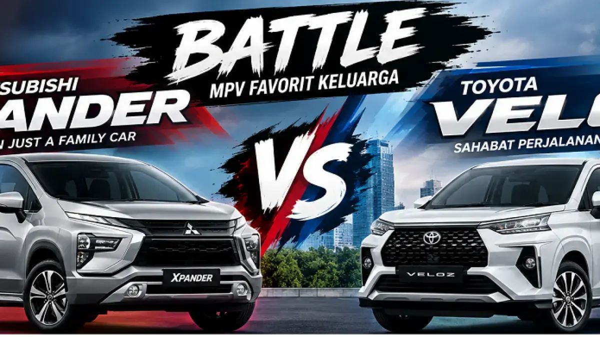 Xpander vs Veloz sama-sama MPV 7 penumpang. Simak perbedaan mesin, kenyamanan, kabin, fitur, BBM, hybrid, dan harga keduanya. (AI/ABD. ROCHIM/Radar Pati)