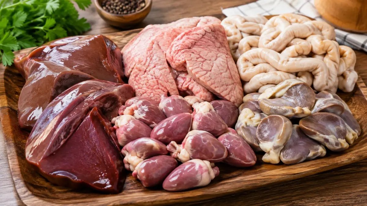 Jeroan seperti hati, usus, paru, dan ampela termasuk makanan yang mengandung purin sehingga konsumsinya perlu diperhatikan, terutama bagi penderita gout. (ChatGPT)