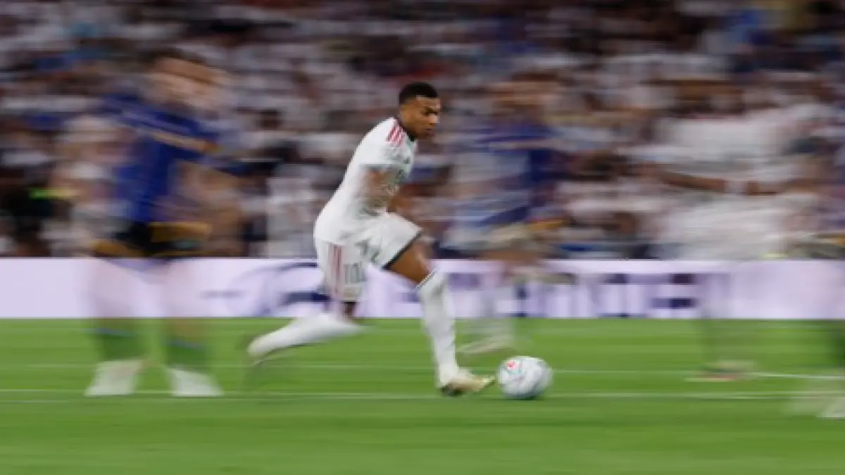 ANDALAN: Mbappe akan jadi tumpaun Real Madrd saat melakoni derby kontra Atletico Madrid (Real Madrid)