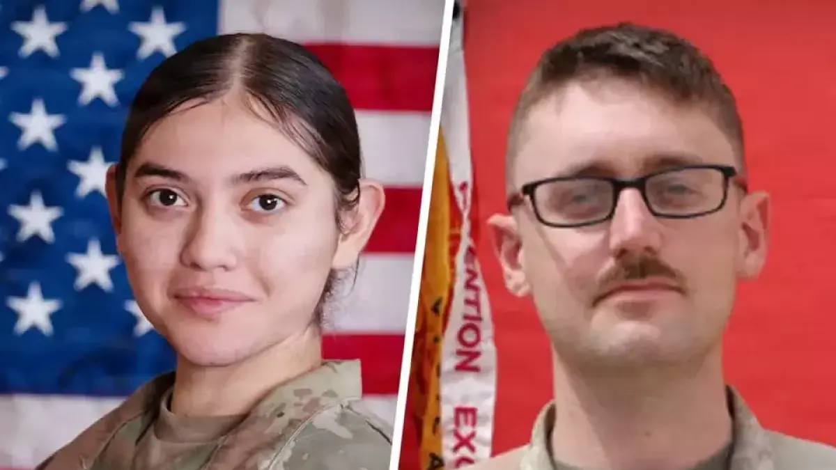 Pentagon rilis identitas dua prajurit AS yang tewas akibat serangan Iran di Yordania yaitu Isabella Gonzales (kiri) dan Tyler James Feehan. (NBC/DOK)