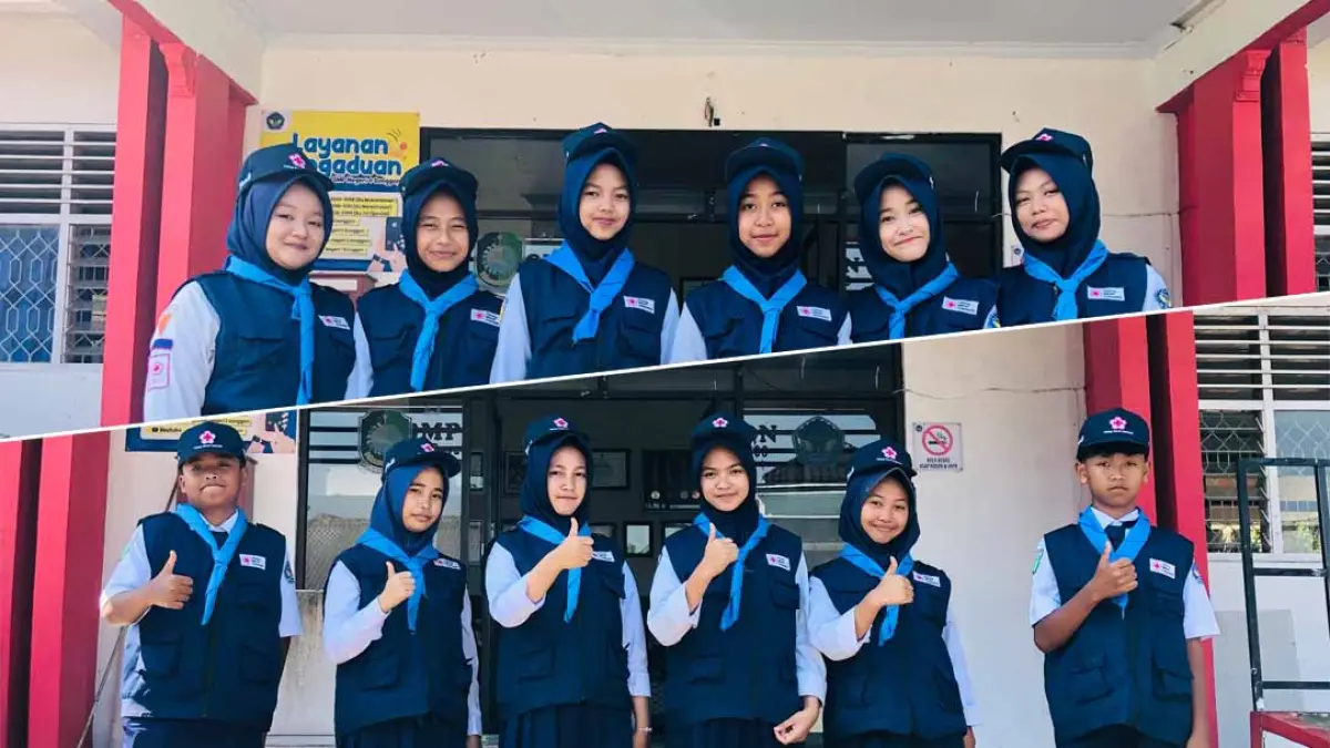 Regu Kalyana Parama Vidya SMPN 1 Songgon dan Regu Anandita Parahita Bestari SMPN 1 Songgon. (SMPN 1 Songgon for Radar Banyuwangi)
