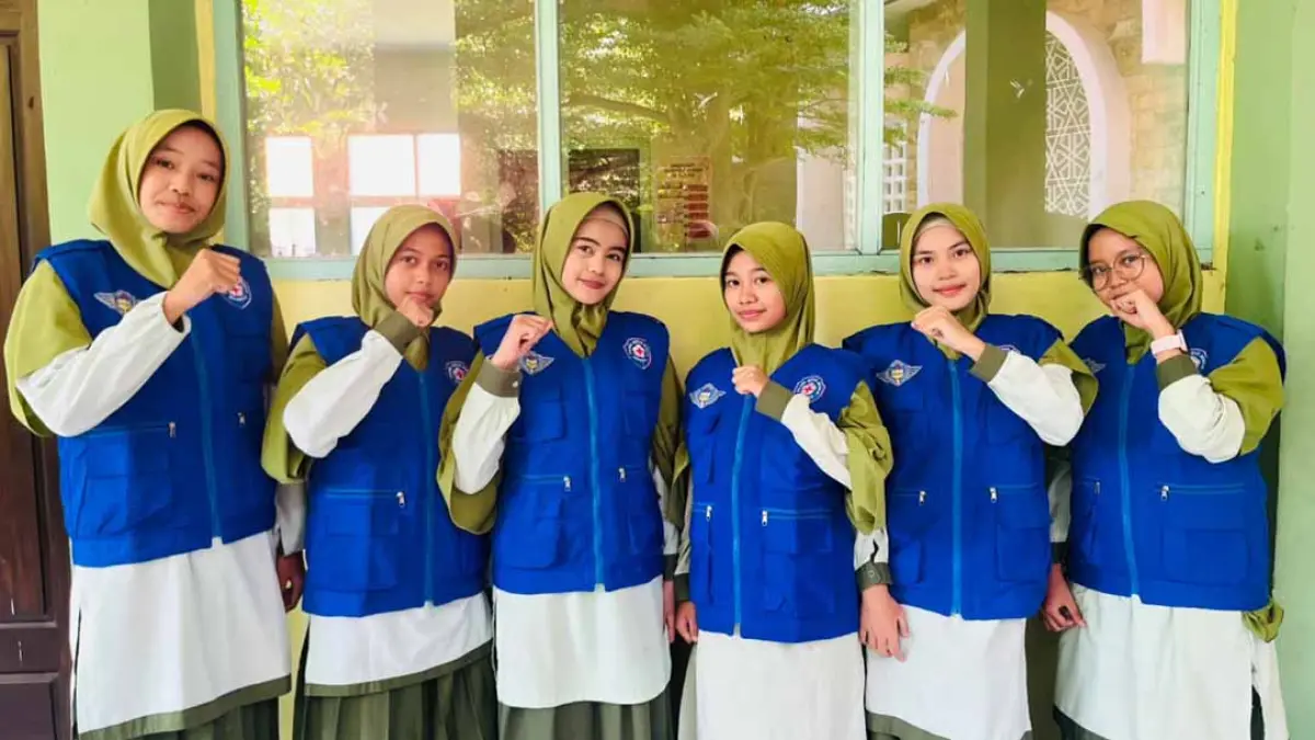 Regu PMR asal SMP Al Irsyad telah bersiap menghadapi ketatnya persaingan antar regu peserta Digi MR UKS/PMR 2026. (SMP AL Irsyad Banyuwangi)