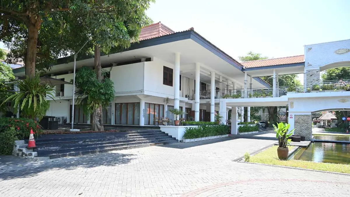 Halaman tengah kantor Pemkab Banyuwangi bakal menjadi salah satu pos ajang Digi MR UKS/PMR Tingkat Madya pada Minggu besok (27/9). (Ramada Kusuma/Radar Banyuwangi)