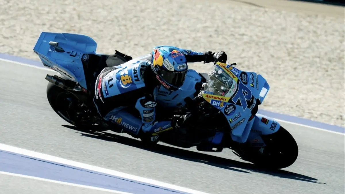Alex Marquez memacu Ducati Gresini. (Instagram/alexmarquez73)