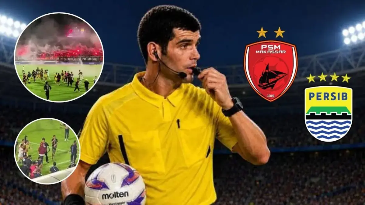 Ahrol Risqullaev pernah memimpin laga PSM vs Persib. (CeposOnline.JawaPos.com)