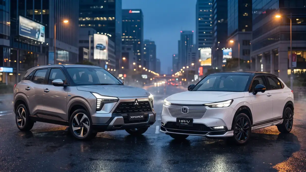 Mitsubishi XForce HEV vs Honda HR-V Hybrid, Harga Mirip, Tapi Mana Lebih Irit BBM dan Nyaman di Jalan? (GEMINI AI - Radar Solo)