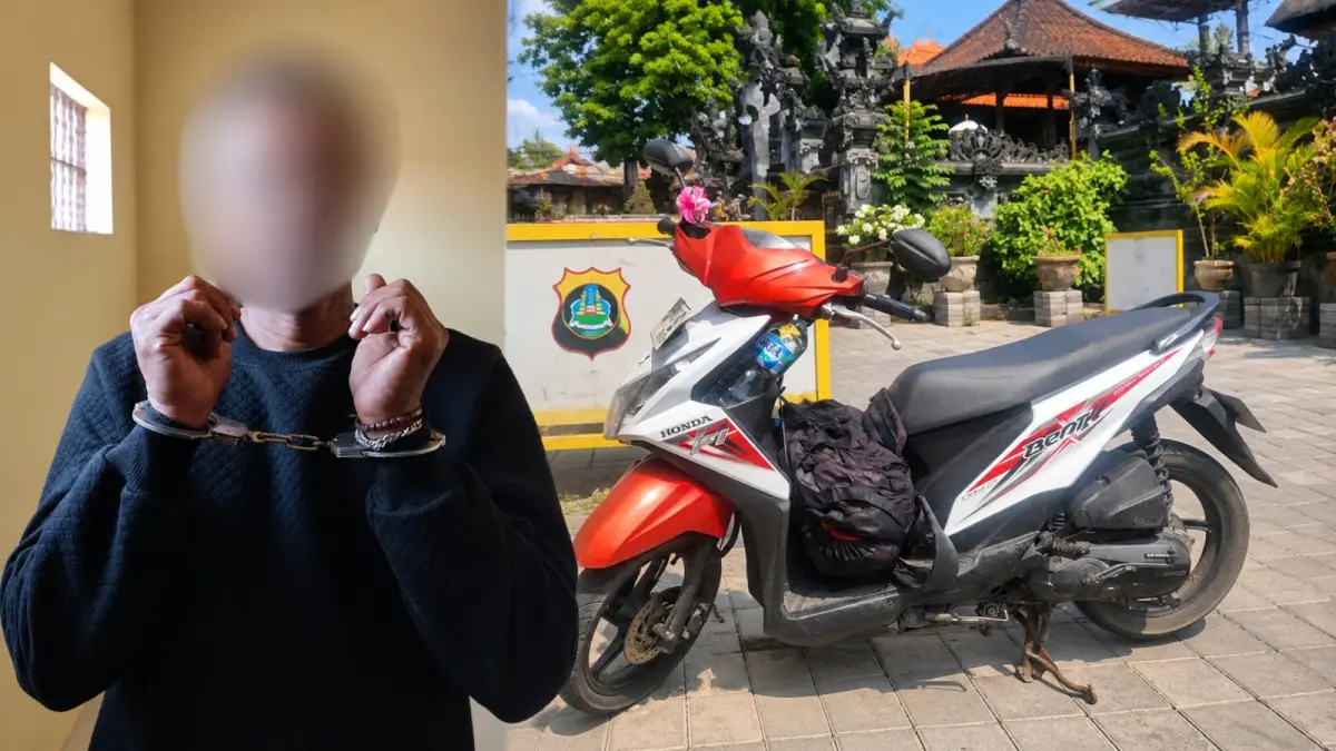 Polresta Banyuwangi mengamankan terduga pelaku curanmor di Bali. (Dok. Polresta Banyuwangi)
