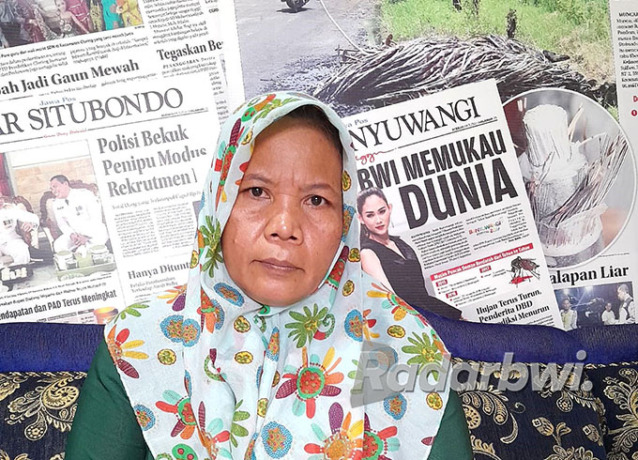 Rodiyah, korban pecah kaca mobil. (Irham Muzaki/Radar Genteng)