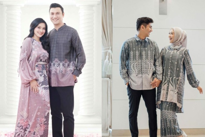 Ilustrasi baju lebaran couple. (blibli.com)