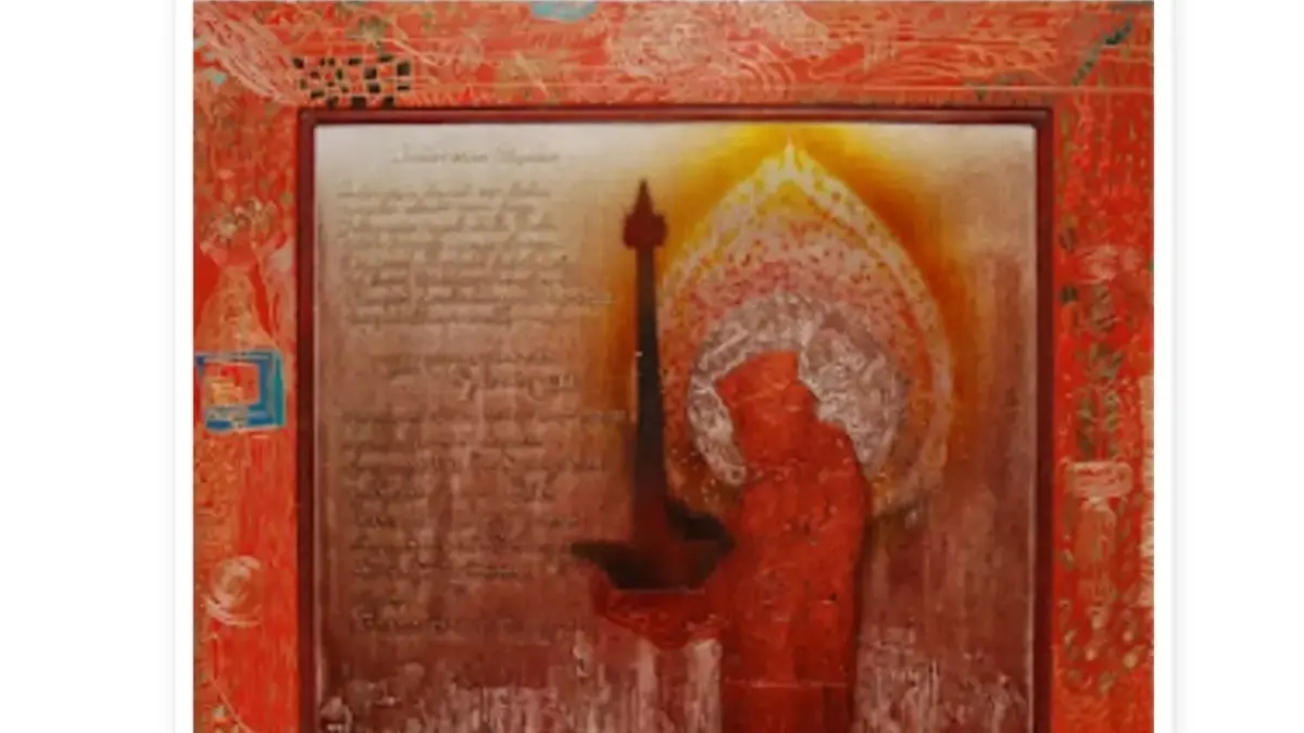 SENI RUPA: Salah satu karya lukisan Nasirun berjudul Indonesia Pusaka tahun 2011.