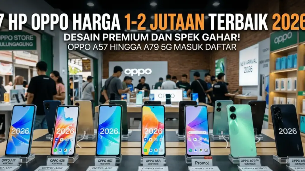7 HP Oppo Harga 1 Sampai 2 Jutaan Terbaik 2026, Desain Premium dan Spek Gahar! Oppo A57 hingga A79 5G Masuk Daftar