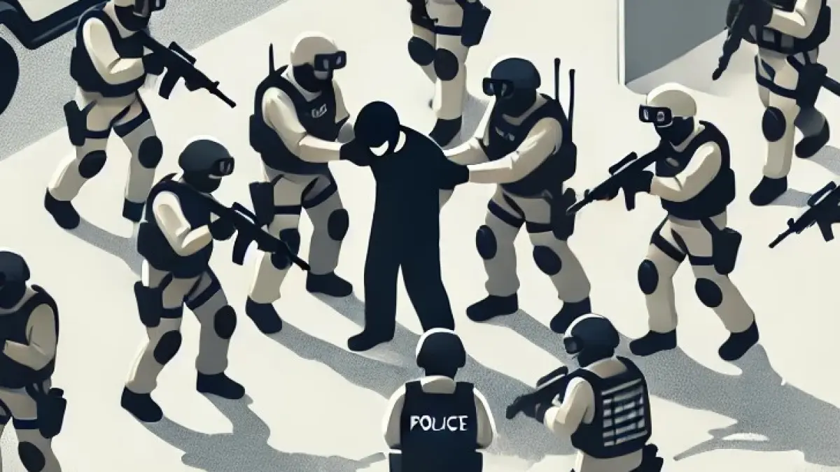 Ilustrasi penangkapan terduga teroris.