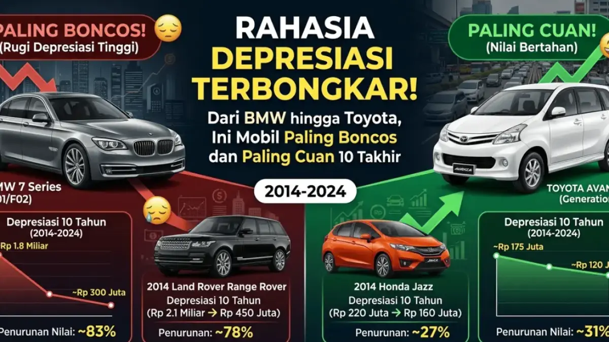 Rahasia Depresiasi Mobil Terbongkar! Dari BMW hingga Toyota, Ini Mobil Paling Boncos dan Paling Cuan 10 Tahun Terakhir