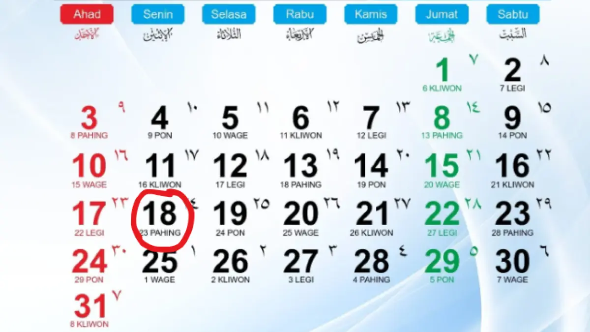 Kalender Agustus 2026. Tanggal 18 Agustus 2026 apakah cuti bersama?
