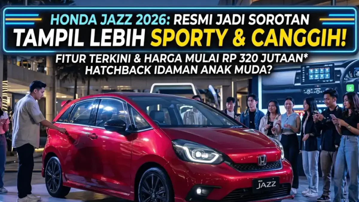 Honda Jazz 2026 Resmi Jadi Sorotan, Tampil Lebih Sporty dengan Fitur Canggih dan Harga Mulai Rp320 Jutaan, Hatchback Idaman Anak Muda?