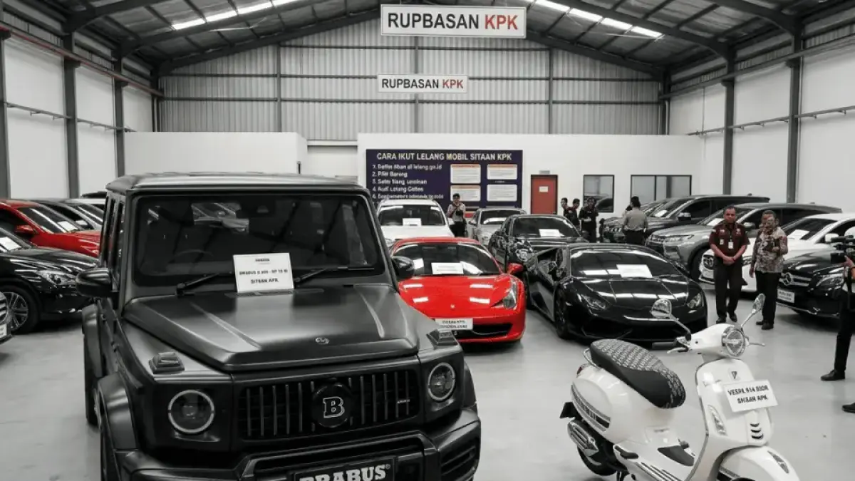Viral Garasi Mewah KPK! Isi Rupbasan dari Mobil Brabus Rp10 M hingga Vespa Dior, Begini Cara Ikut Lelang Mobil Sitaan KPK