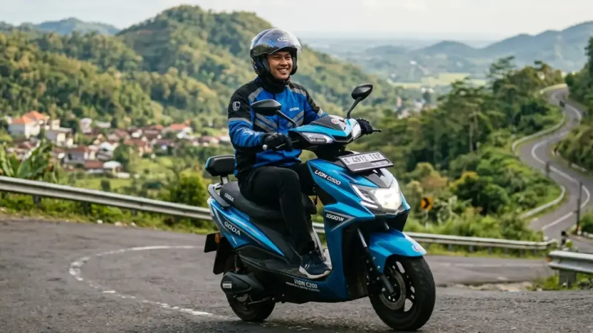 Review Goda Lion C200, Motor Listrik Murah 1000 Watt yang Kuat Tanjakan dan Nyaman Dipakai Harian!