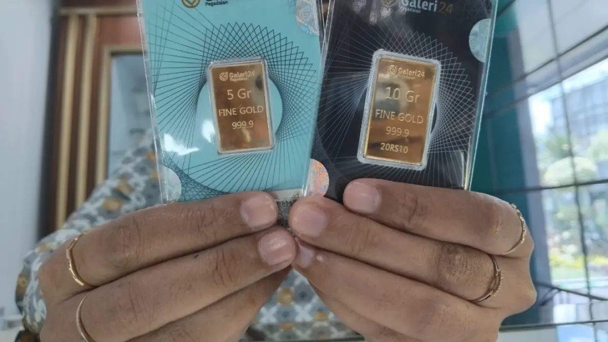 Emas batangan terjual ratusan gram dalam sehari (Diana Yunita Sari/JPRK)