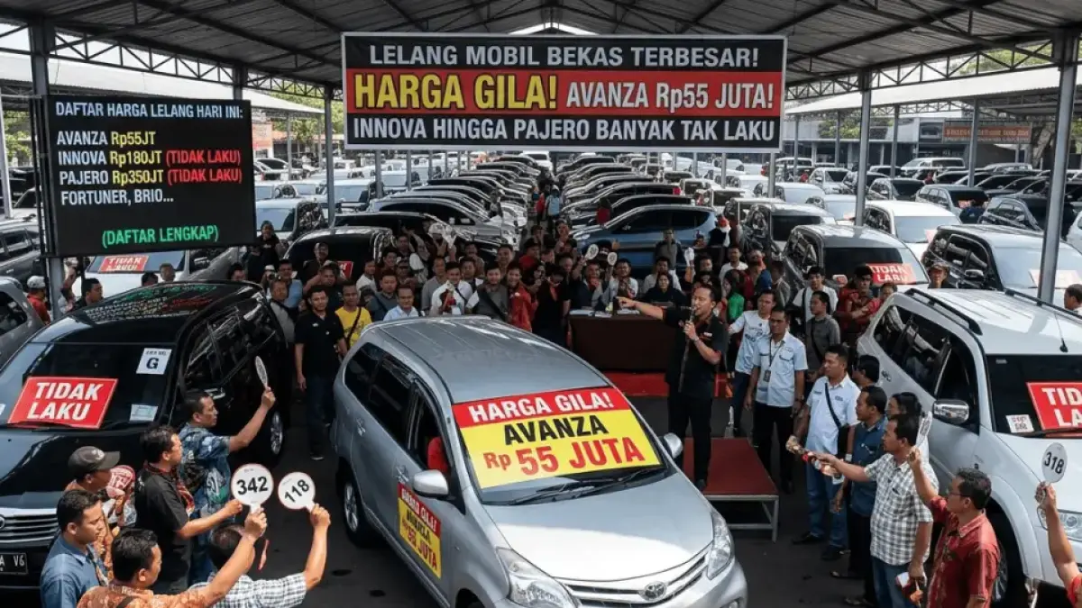 Harga Gila di Lelang Mobil Bekas! Avanza Rp55 Juta, Innova hingga Pajero Banyak Tak Laku, Ini Daftar Lengkapnya