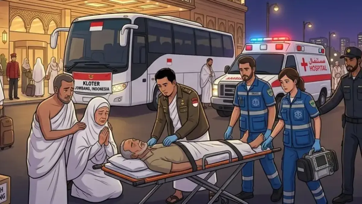 Ilustrasi jemaah haji meninggal. (Ainul Hafidz/AI/Radar Jombang)