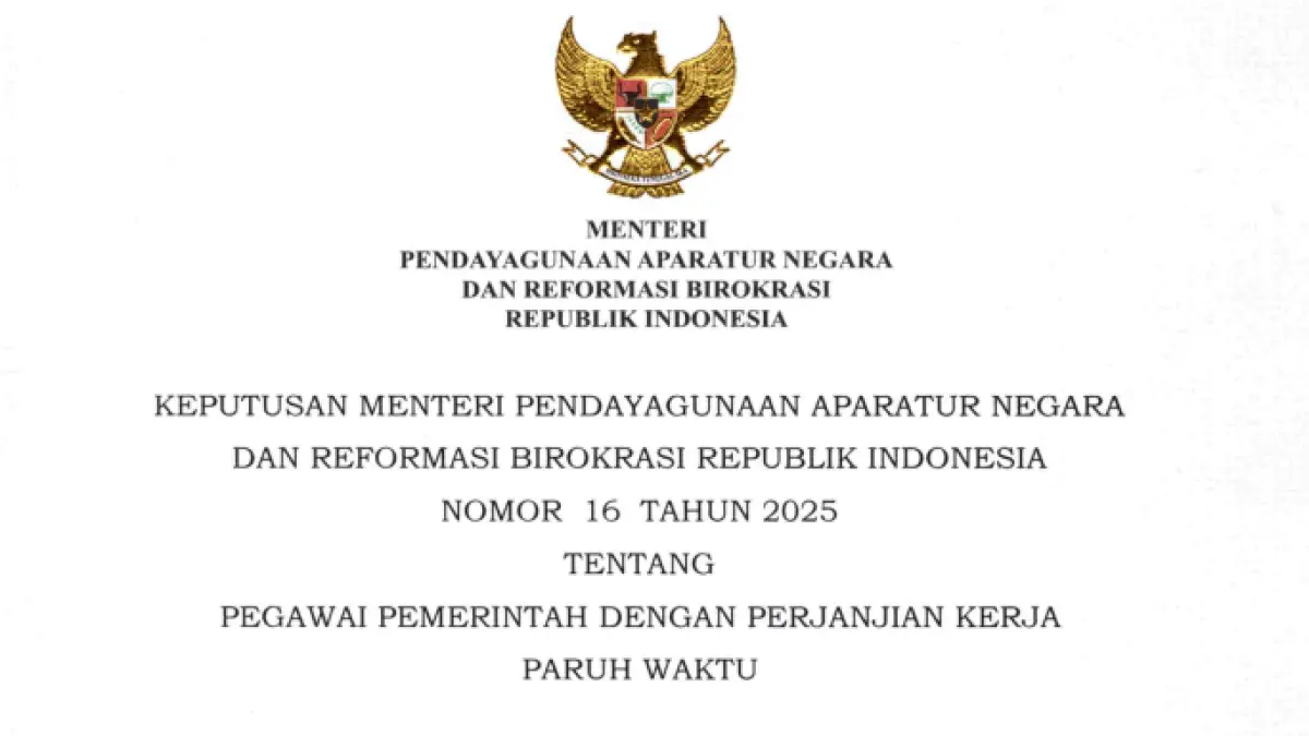 Keputusan Menpan RB Nomor 16 soal gaji PPPK Paruh waktu