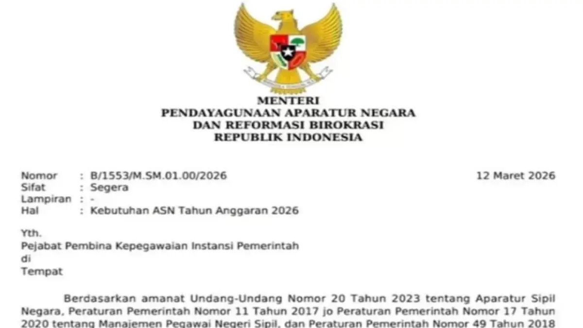 Surat MenpanRB B/1553/M.SM.01.00/2026