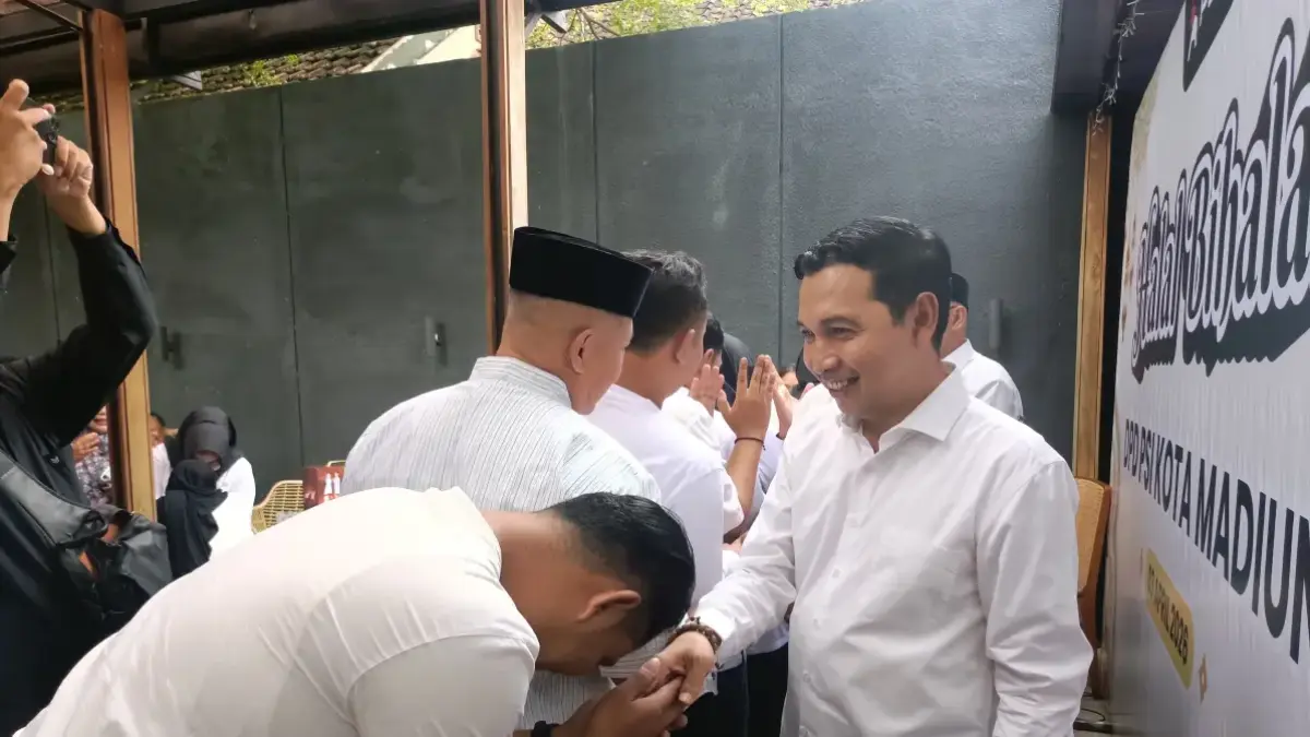 Pengurus PSI Madiun menggelar halalbihalal sebagai ajang konsolidasi dan penguatan struktur partai. HENGKY RISTANTO/RADAR MADIUN