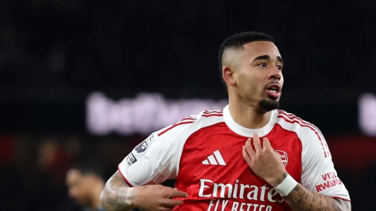 Gabriel Jesus mencetak gol untuk Arsenal. (INSTAGRAM)