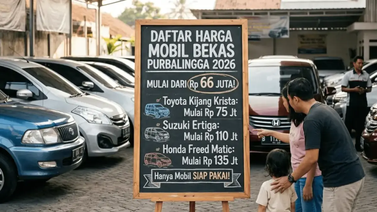 Daftar Harga Mobil Bekas Purbalingga 2026: Mulai Rp66 Juta, Ada Kijang Krista, Ertiga, hingga Freed Matic Siap Pakai!