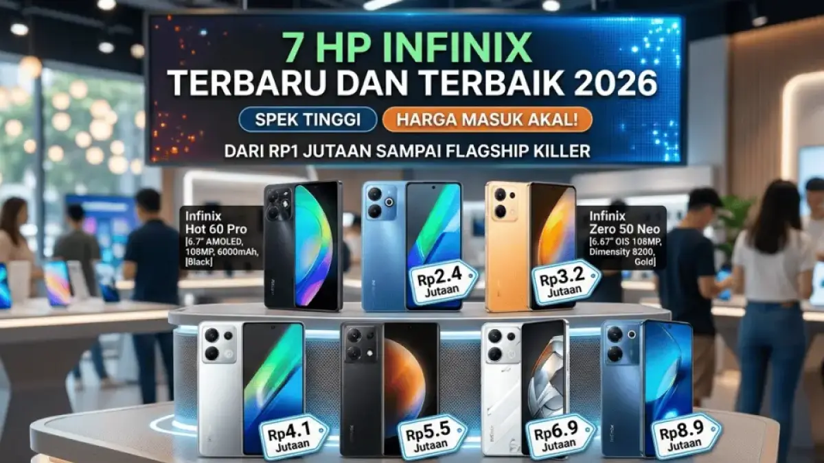 7 HP Infinix Terbaru dan Terbaik 2026, Spek Tinggi Harga Masuk Akal! Dari Rp1 Jutaan sampai Flagship Killer