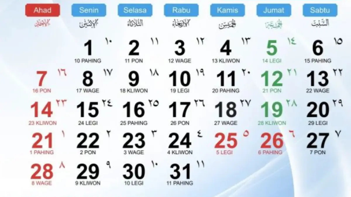 Tanggal 25 Agustus 2026 Libur Apa?