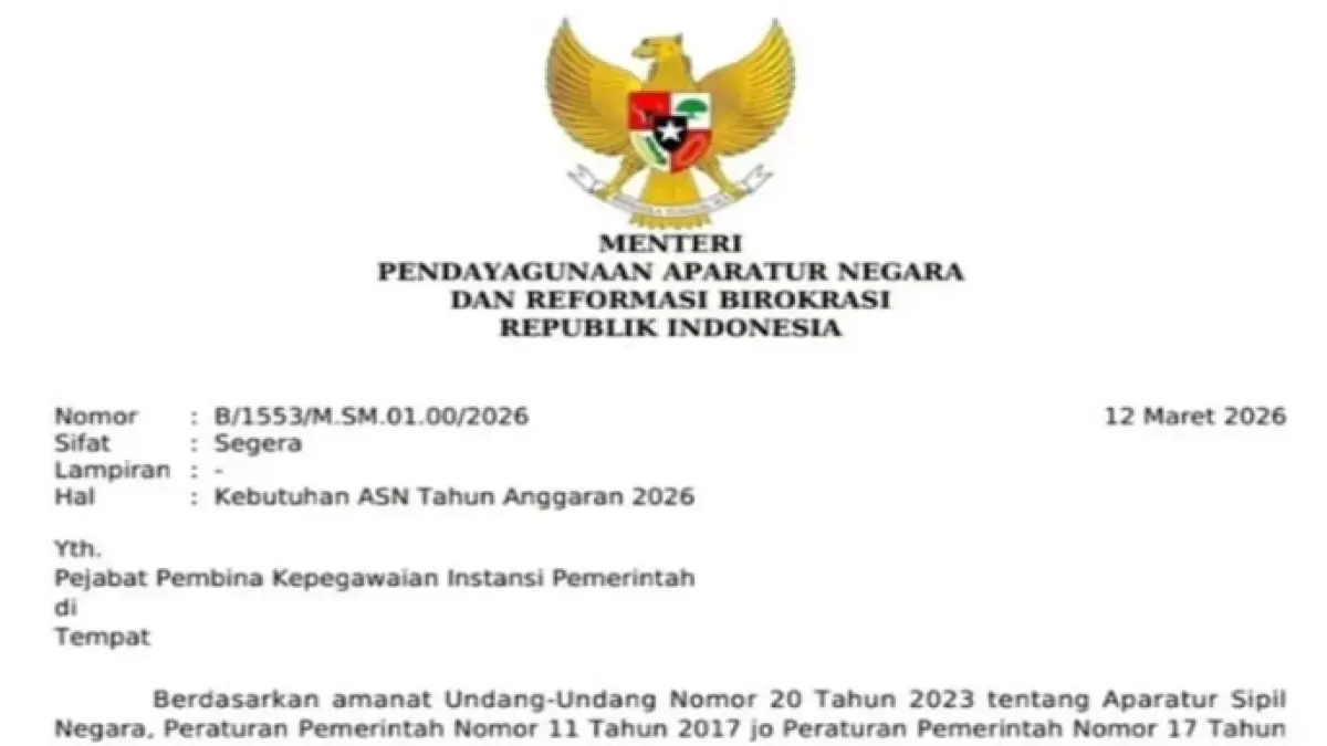 Surat MenpanRB B/1553/M.SM.01.00/2026