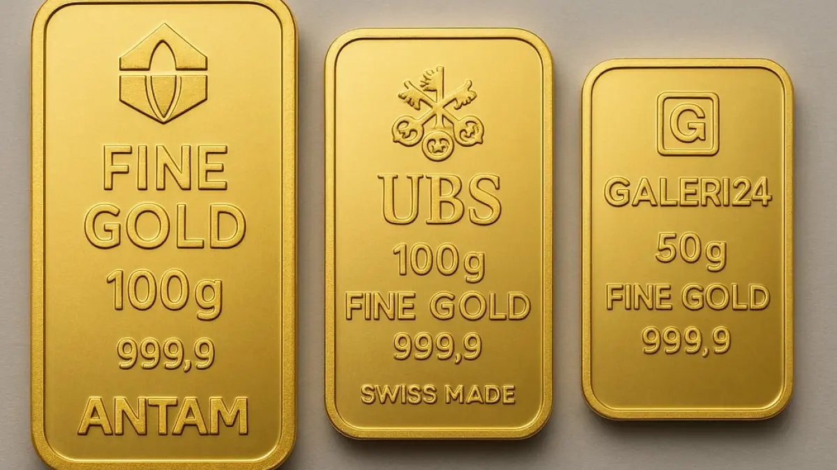 ilustrasi emas batangan