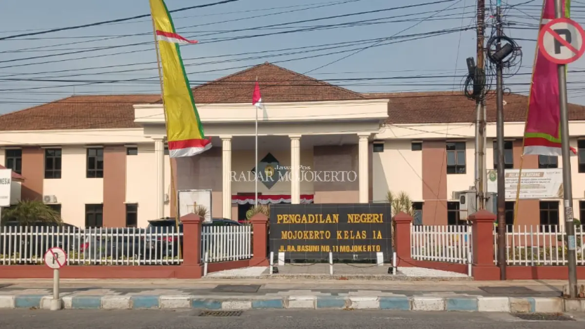 LOKASI: Kantor Pengadilan Negeri Mojokerto di Jalan RA Basuni, Sooko, Kabupaten Mojokerto.