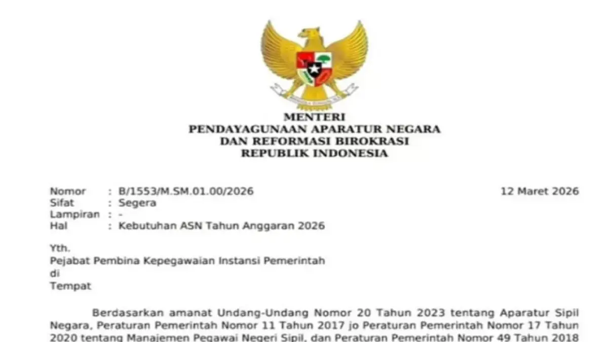 Surat MenpanRB B/1553/M.SM.01.00/2026