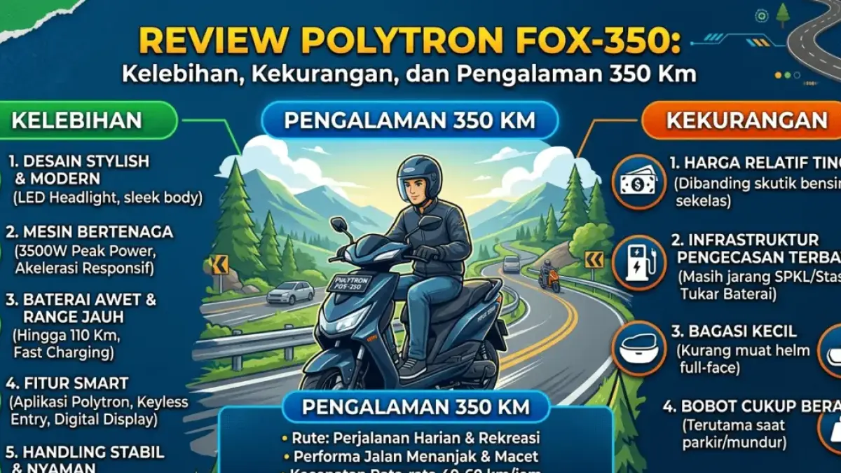 Review Polytron Fox 350: Kelebihan, Kekurangan, dan Pengalaman 350 Km
