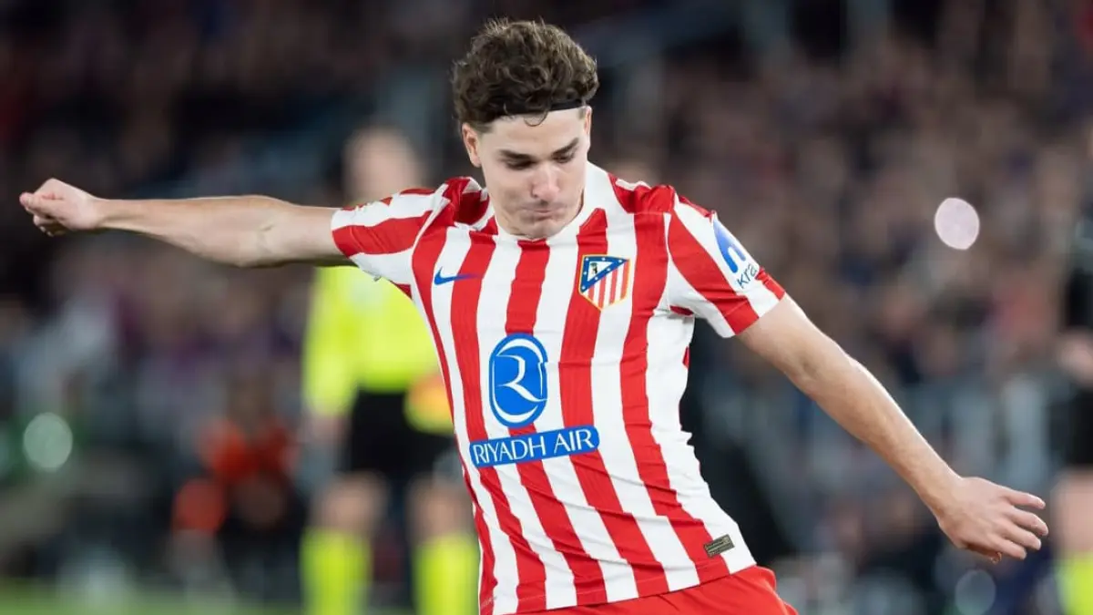 Pemain Atletico Madrid, Julian Alvarez. 