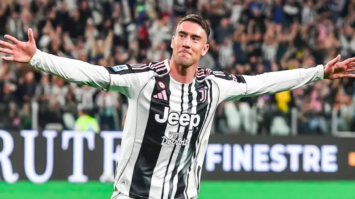 Striker Juventus Dusan Vlahovic