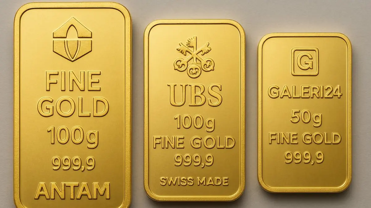 ilustrasi emas batangan