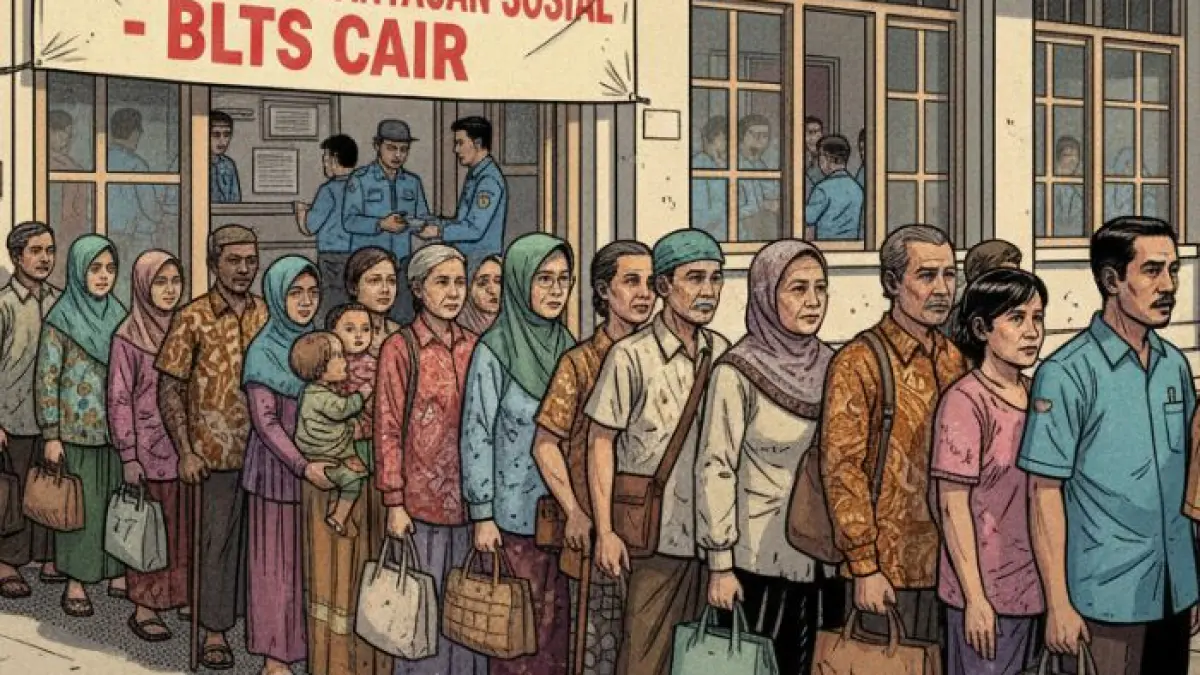 ILUSTRASI pencairan BLT