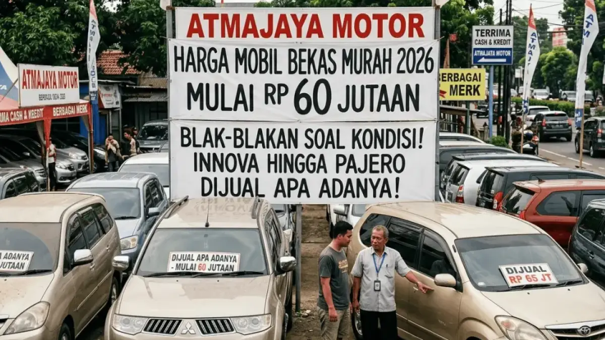 Harga Mobil Bekas Murah 2026 Mulai Rp60 Jutaan, Atmajaya Motor Blak-blakan Soal Kondisi, Innova hingga Pajero Dijual Apa Adanya!