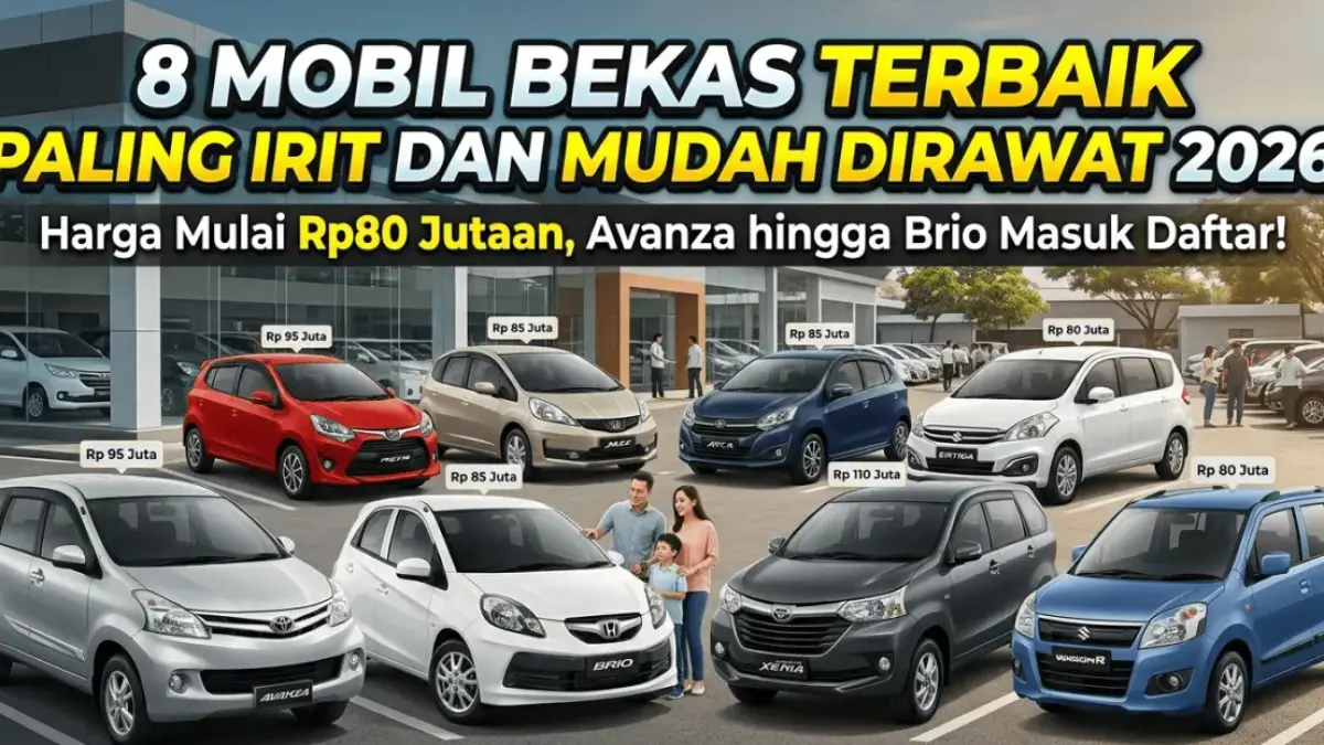 8 Mobil Bekas Terbaik Paling Irit dan Mudah Dirawat 2026, Harga Mulai Rp80 Jutaan, Avanza hingga Brio Masuk Daftar!