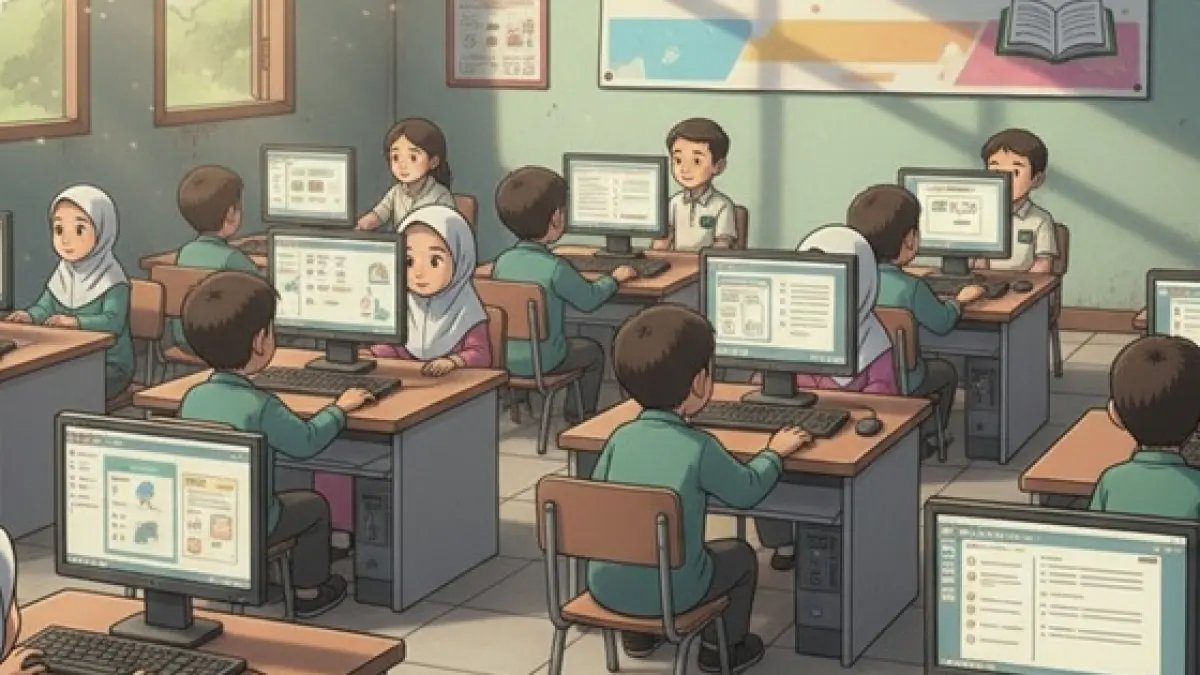 Ilustrasi TKA (tes kemampuan akademik). (Ainul Hafidz/AI/Radar Jombang)
