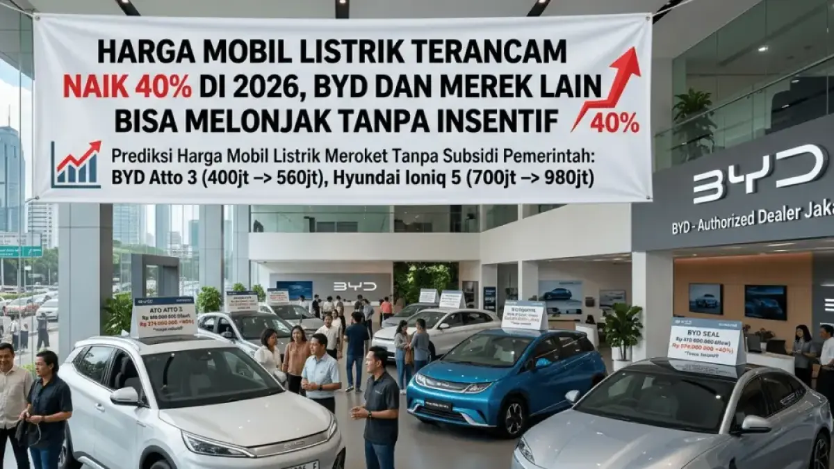 Harga Mobil Listrik Terancam Naik 40% di 2026, BYD dan Merek Lain Bisa Melonjak Tanpa Insentif